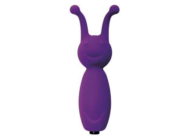 Virgite Mini vibrator met twee clitoris antennes - paars
