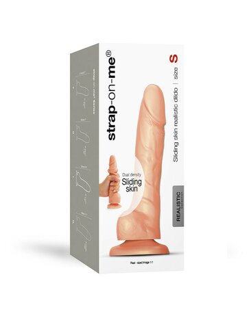 Strap-on-Me Sliding Skin Realistische Dildo - lichte huidskleur - maat S