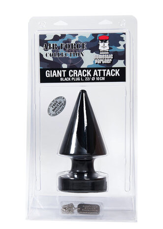 Domestic Partner Buttplug Giant Crack Attack 22 x 10 cm - zwart