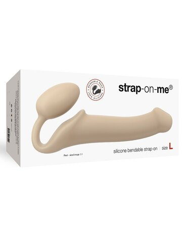 Strap-On-Me Strapless Voorbinddildo - lichte huidskleur - maat L