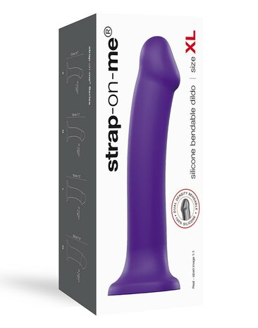 Strap-On-Me Semi-Realistische Dildo met zuignap - paars - maat XL