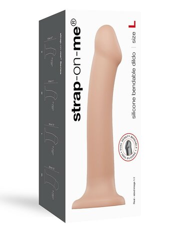 Strap-On-Me Semi-Realistische Dildo met zuignap - lichte huidskleur - maat L