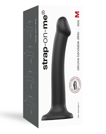 Strap-On-Me Semi-Realistische Dildo met zuignap - zwart - maat M