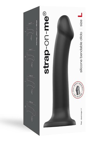 Strap-On-Me Semi-Realistische Dildo met zuignap - zwart - maat L