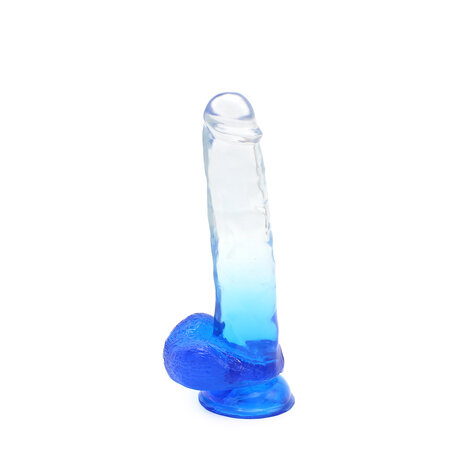 Kiotos Cox Color Gekleurde Dildo 06 - transparant/blauw