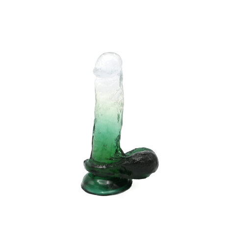 Kiotos Cox Color - Gekleurde Dildo 07 - 18 x 4 cm - Transparant/Groen