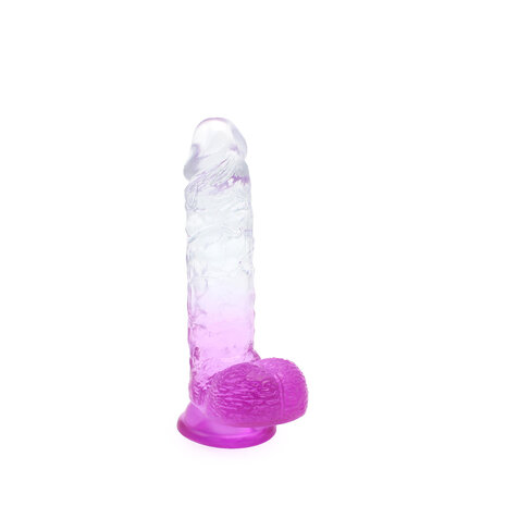 Kiotos Cox Color - Gekleurde Dildo 09 - 21,5 x 4,3 cm - Transparant/Paars