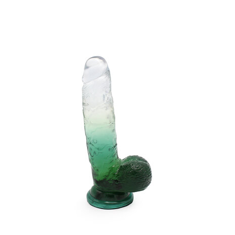 Kiotos Cox Color - Gekleurde Dildo 09 - 21,5 x 4,3 cm - Transparant/Groen