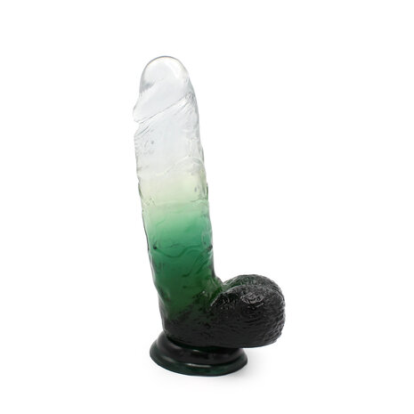 Kiotos Cox Color - Gekleurde Dildo 10 - 25 x 5,5 cm - Transparant/Groen