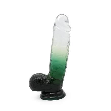 Kiotos Cox Color - Gekleurde Dildo 10 - 25 x 5,5 cm - Transparant/Groen