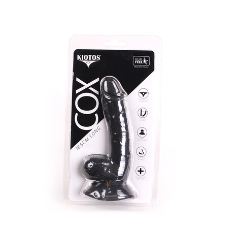 Kiotos Cox - Dildo 18,5 x 3,5 cm - Zwart