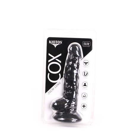 Kiotos Cox Dildo 20 x 4 cm - zwart