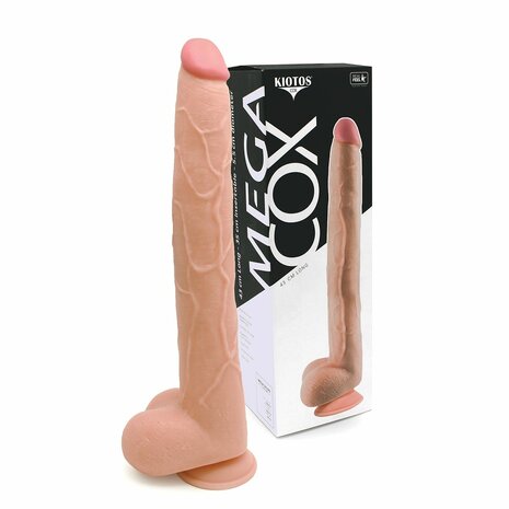 Kiotos Cox - Mega Dildo XXL 43 x 5.5 cm - Lichte Huidskleur