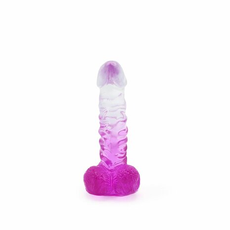 Kiotos Cox Color - Gekleurde Dildo 02 - 18,5 x 4 cm - Transparant/Paars