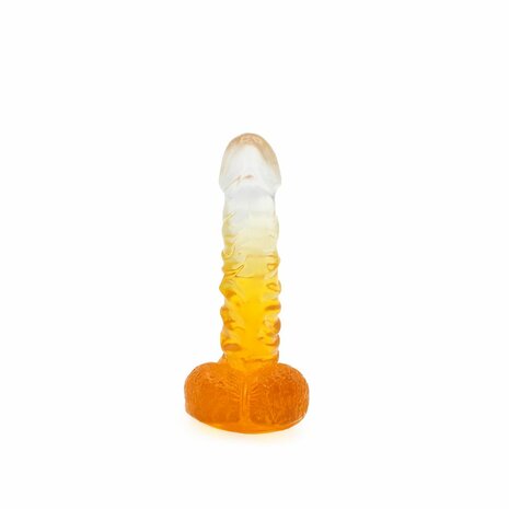 Kiotos Cox Color - Gekleurde Dildo 02 - 18,5 x 4 cm - Transparant/Geel