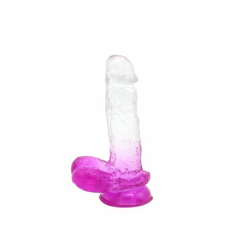 Kiotos Cox Color - Gekleurde Dildo 07 - 18 x 4 cm - Transparant/Paars