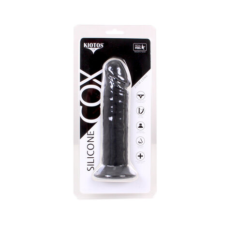 Kiotos Cox - Siliconen Dildo Met Zuignap 21 x 4,5 cm - Zwart