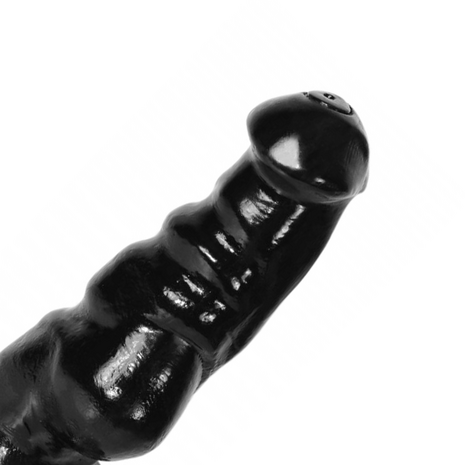 Kiotos Monstar - Drake - Geribbelde Dildo - 24 x 8.5 cm - Zwart