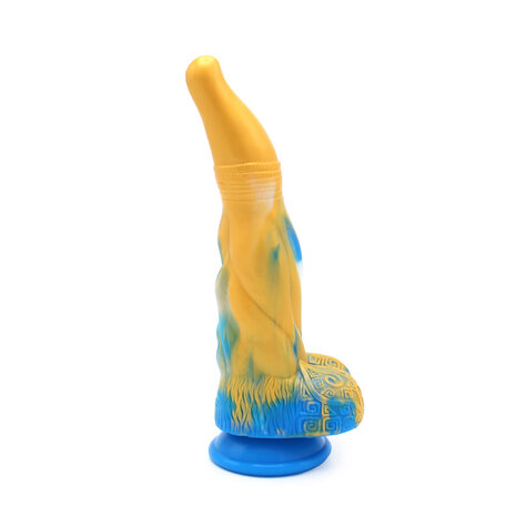 Kiotos Monstar Dildo Beast 17 - goud/blauw/wit