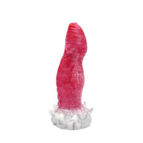 Kiotos Monstar - Dildo Beast 24 - 21 x 6 cm - Roze/Grijs/Wit