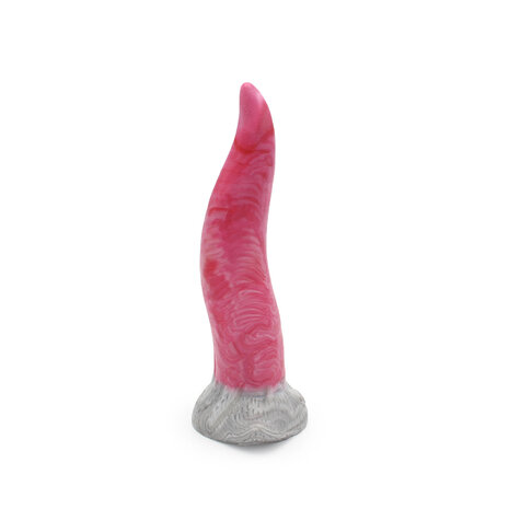 Kiotos Monstar - Dildo Beast 27 - 21 x 5.8 cm- Roze/Grijs/Wit