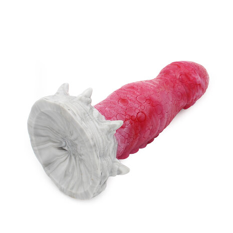 Kiotos Monstar - Dildo Beast 24 - 21 x 6 cm - Roze/Grijs/Wit