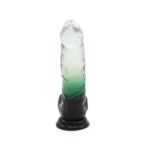 Kiotos Cox Color Gekleurde Dildo 10 - transparant/groen