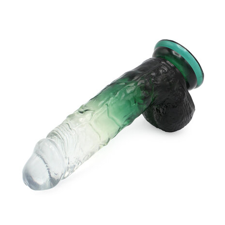 Kiotos Cox Color Gekleurde Dildo 10 - transparant/groen