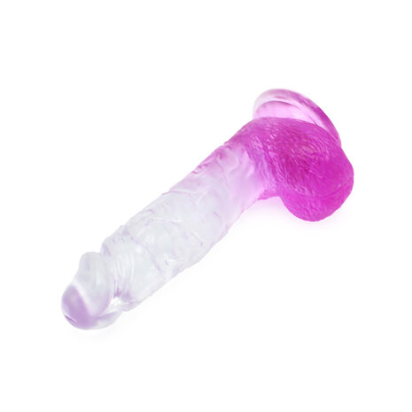 Kiotos Cox Color - Gekleurde Dildo 08 - 18,5 x 4 cm - Transparant/Paars