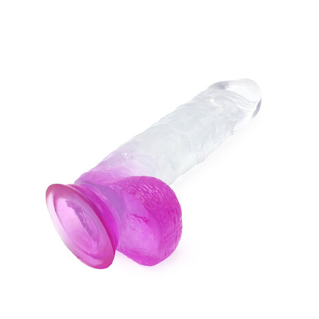 Kiotos Cox Color - Gekleurde Dildo 08 - 18,5 x 4 cm - Transparant/Paars