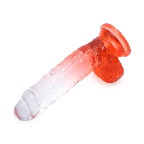 Kiotos Cox Color Gekleurde Dildo 10 - transparant/rood