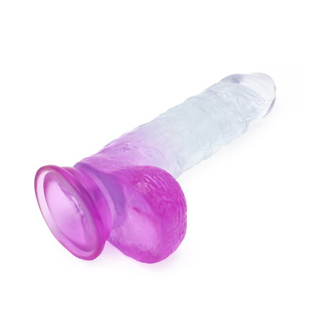 Kiotos Cox Color Gekleurde Dildo 10 - transparant/paars