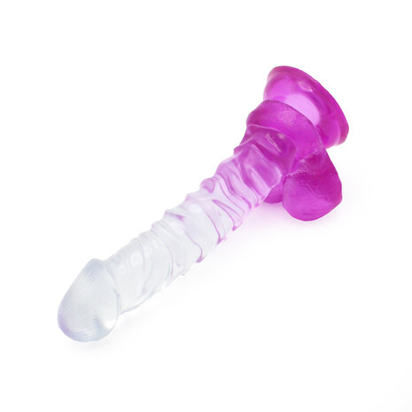 Kiotos Cox Color - Gekleurde Dildo 04 - 22,5 x 4 cm - Transparant/Paars