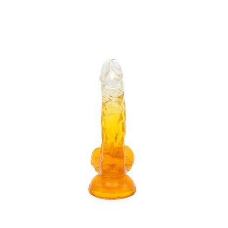 Kiotos Cox Color - Gekleurde Dildo 03 - 17,5 x 3,2 cm - Transparant/Geel