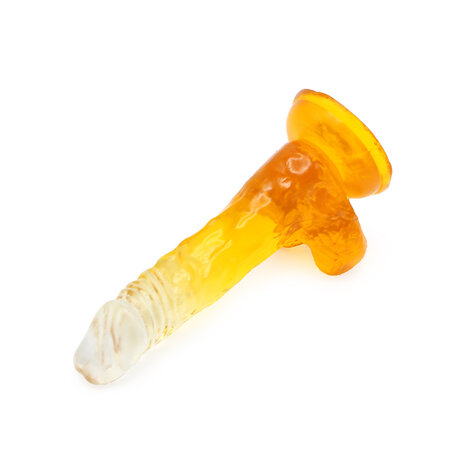 Kiotos Cox Color - Gekleurde Dildo 03 - 17,5 x 3,2 cm - Transparant/Geel