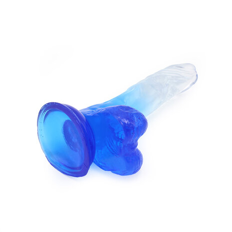 Kiotos Cox Color - Gekleurde Dildo 03 - 17,5 x 3,2 cm - Transparant/Blauw