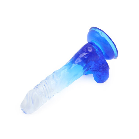 Kiotos Cox Color - Gekleurde Dildo 03 - 17,5 x 3,2 cm - Transparant/Blauw