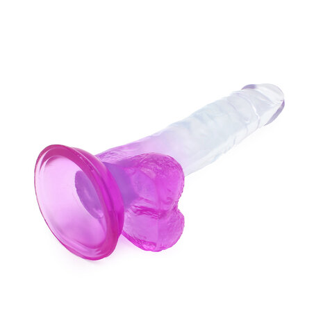 Kiotos Cox Color - Gekleurde Dildo 05 - 20 x 3,2 cm - Transparant/Paars