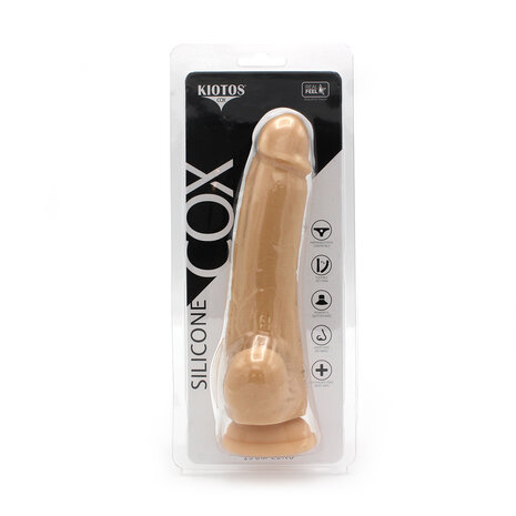 Kiotos Cox Siliconen Dildo 23 cm x 4 cm - lichte huidskleur