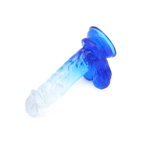 Kiotos Cox Color Gekleurde Dildo 07 - transparant/blauw