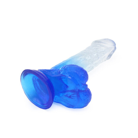 Kiotos Cox Color Gekleurde Dildo 07 - transparant/blauw