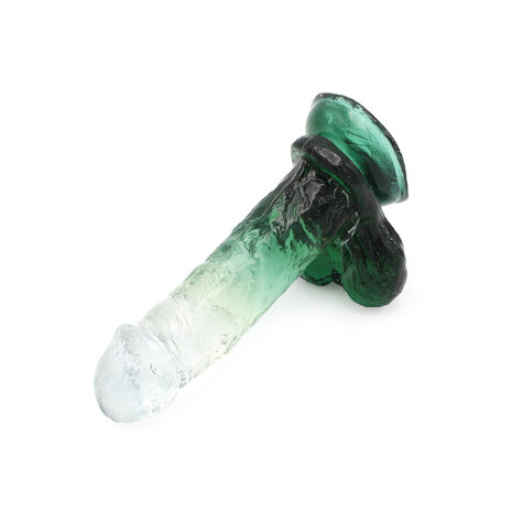 Kiotos Cox Color - Gekleurde Dildo 07 - 18 x 4 cm - Transparant/Groen