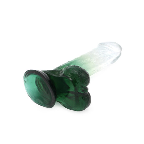 Kiotos Cox Color - Gekleurde Dildo 07 - 18 x 4 cm - Transparant/Groen