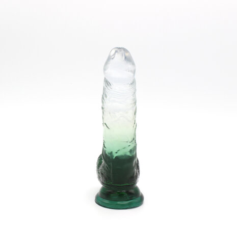 Kiotos Cox Color - Gekleurde Dildo 08 - 18,5 x 4 cm - Transparant/Groen