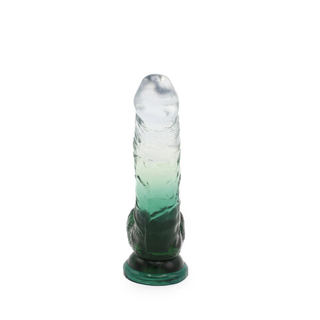 Kiotos Cox Color - Gekleurde Dildo 09 - 21,5 x 4,3 cm - Transparant/Groen