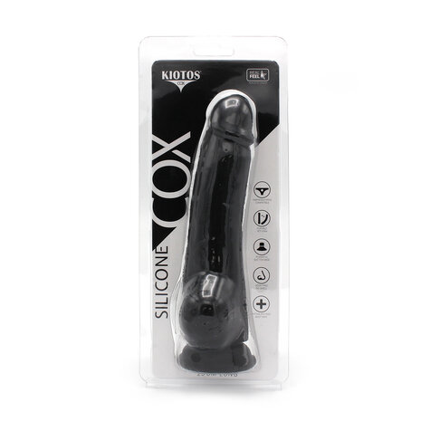 Kiotos Cox - Siliconen Dildo 23 x 4 cm - Zwart