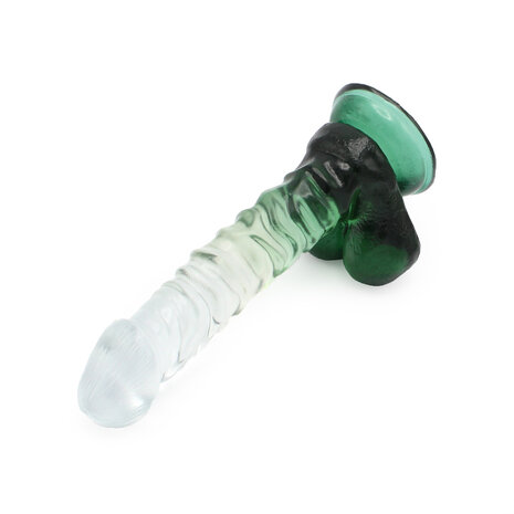 Kiotos Cox Color - Gekleurde Dildo 04 - 22,5 x 4 cm - Transparant/Groen