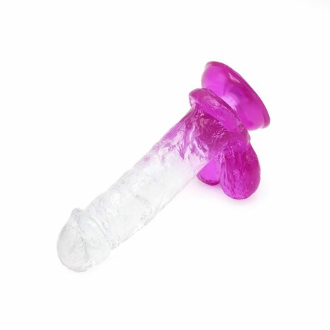 Kiotos Cox Color - Gekleurde Dildo 07 - 18 x 4 cm - Transparant/Paars