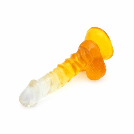 Kiotos Cox Color - Gekleurde Dildo 02 - 18,5 x 4 cm - Transparant/Geel