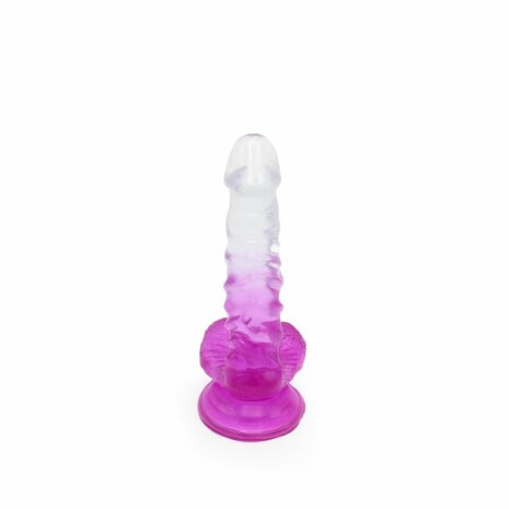 Kiotos Cox Color - Gekleurde Dildo 02 - 18,5 x 4 cm - Transparant/Paars